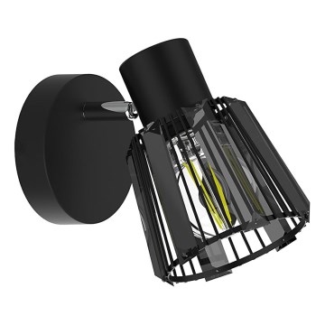 Prezent 27516 - Foco de parede PONTEO 1xE27/40W/230V preto