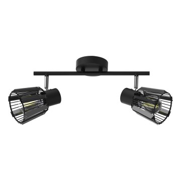 Prezent 27517 - Foco PONTEO 2xE27/40W/230V preto