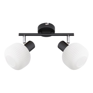 Prezent 27520 - Foco ARYA 2xE14/40W/230V preto/branco