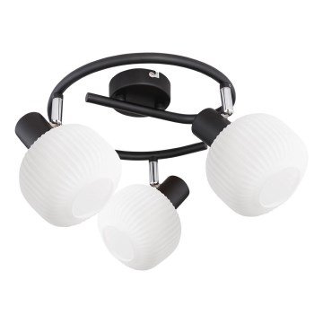 Prezent 27521 - Foco ARYA 3xE14/40W/230V preto/branco