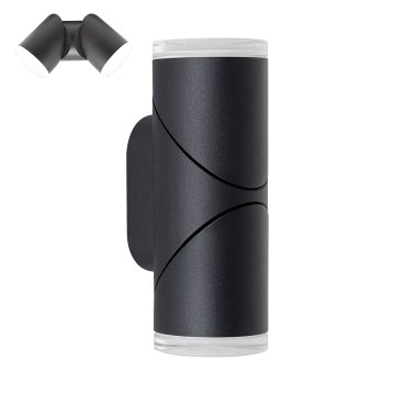 Prezent 28210A - LED Foco de parede exterior AKARA 2xLED/5W/230V IP65 preto