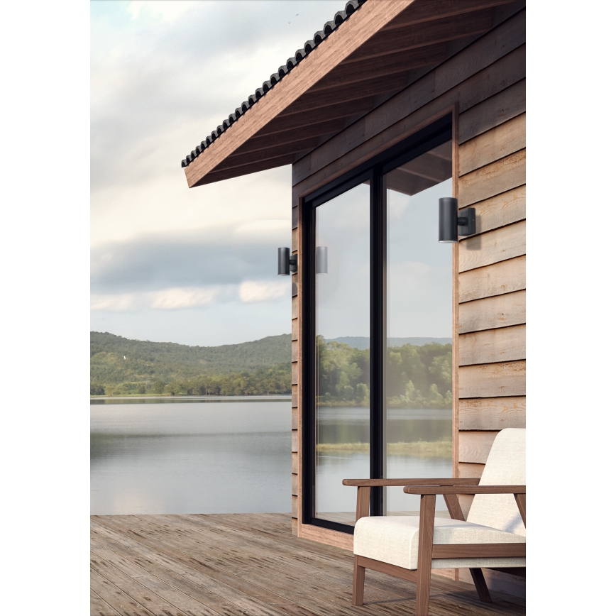 Prezent 39033 - Iluminação de parede exterior RETO 2xGU10/35W/230V IP54