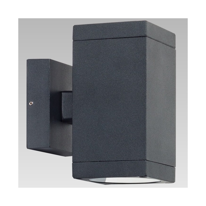 Prezent 39034 - Iluminação de parede exterior RETO SQ 2xGU10/35W/230V IP54