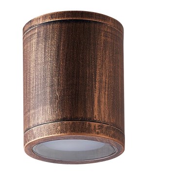 Prezent 48333 - Luminária de parede exterior MOPTI 1xE27/12W/230V bronze IP54
