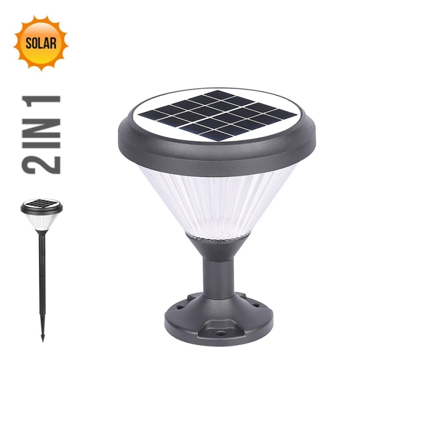 Prezent 65291 - Iluminação solar LED 2em1 AKRA LED/10W/3,2V IP65 2000 mAh