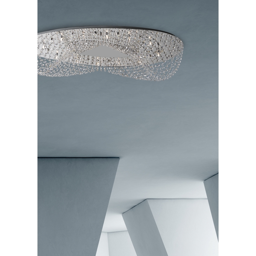 Prezent 69046 - ELIPTHON Luz de teto embutida 8xG9/33W/230V