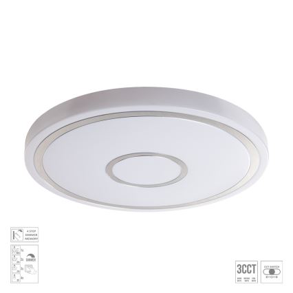 Prezent 71341 - Candeeiro de teto LED dimmerizável MOZAN LED/30W/230V 3000/4000/6500K diâmetro 38 cm branco