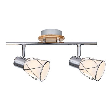 Prezent 75451 - Foco PADRE 2xE14/40W/230V carvalho