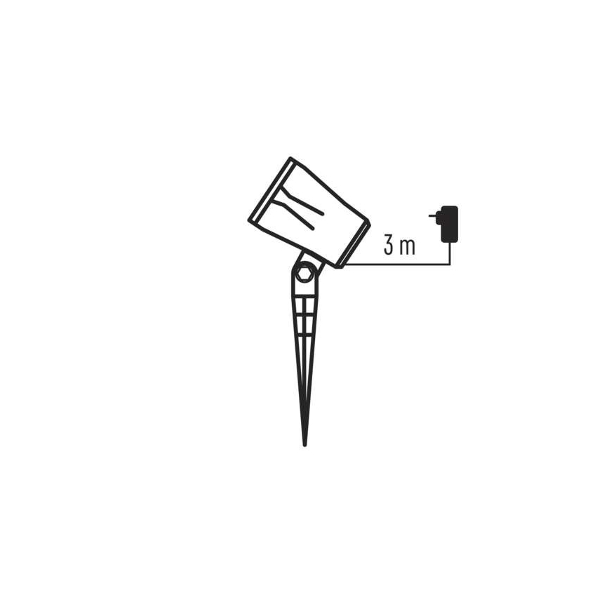 Projetor exterior de Natal LED LED/3,6W/230V IP44 branco frio