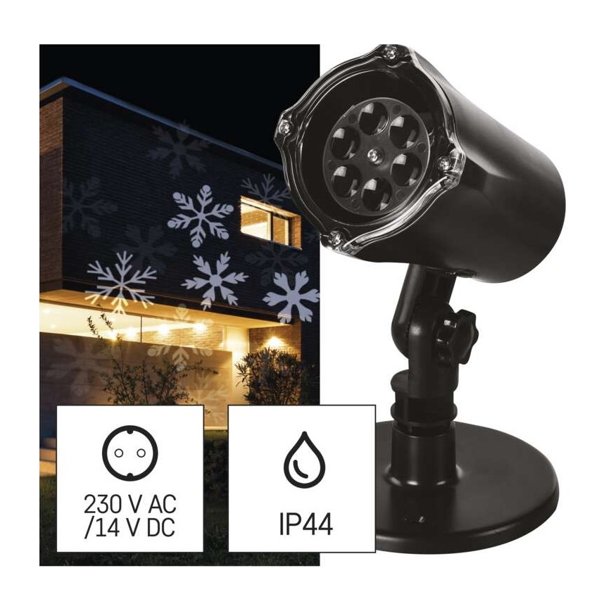 Projetor exterior de Natal LED LED/3,6W/230V IP44 branco