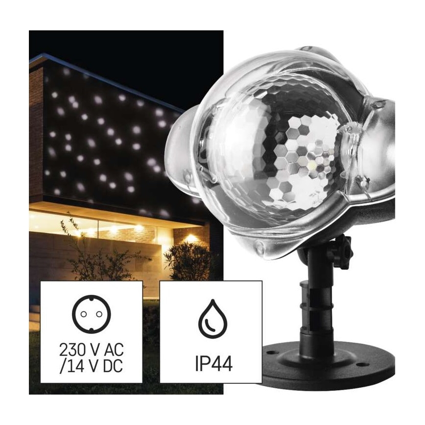 Projetor exterior de Natal LED LED/4W/230V IP44 branco