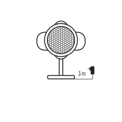 Projetor exterior de Natal LED LED/4W/230V IP44 branco