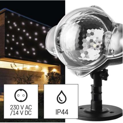 Projetor LED de Natal para exterior LED/4W/230V IP44, branco frio