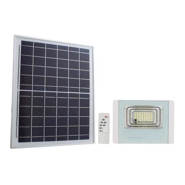 Projetor solar LED para exterior LED/12W/3,2V IP65 6400K 20000 mAh + controlo remoto