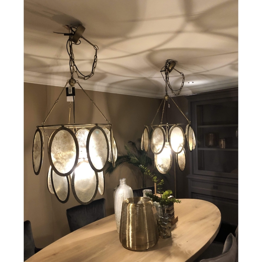PTMD - Lustre suspenso por corrente DAIREN 1xE27/40W/230V, Ø 51 cm