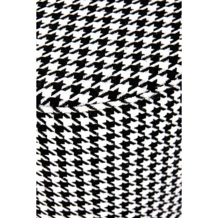 Pufe ARUNA diâmetro 36 cm branco/preto/dourado