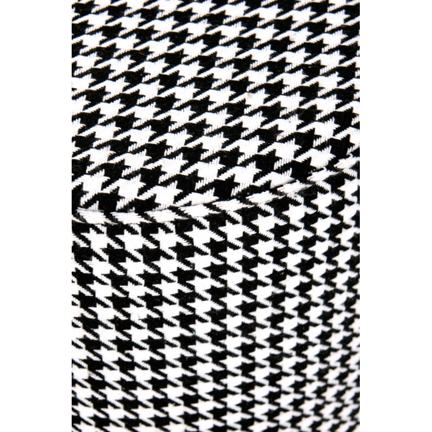 Pufe ARUNA diâmetro 36 cm branco/preto/dourado