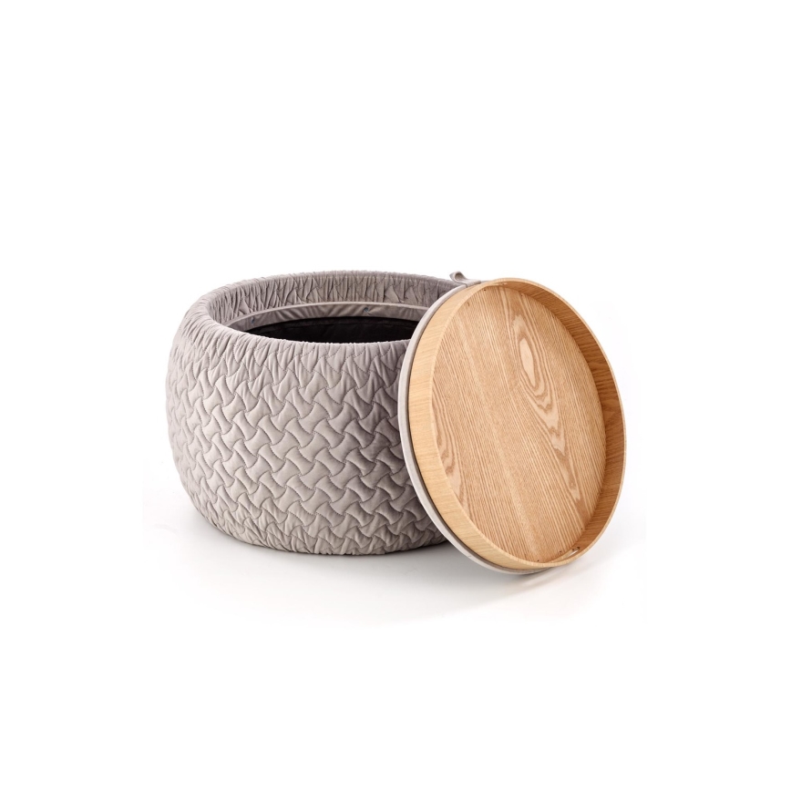 Pufe BONO diâmetro 54 cm cinzento