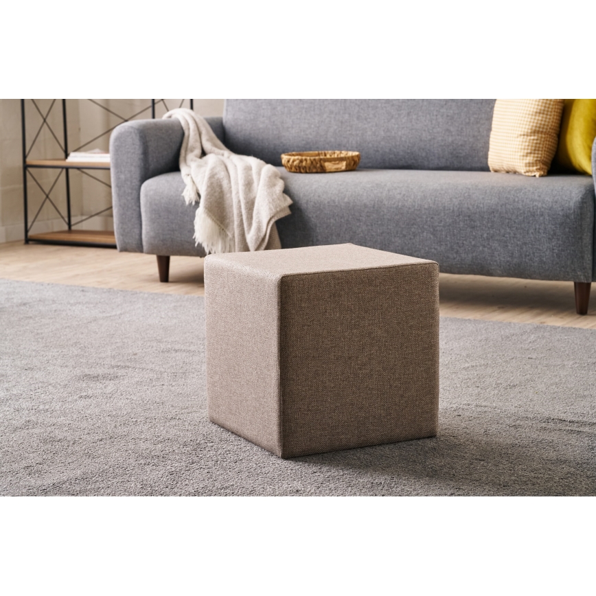 Pufe CUBI 40x40 cm castanho