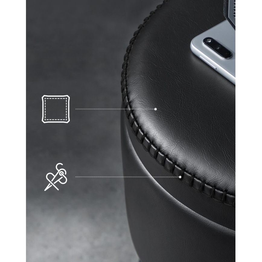 Pufe em couro CORE preto