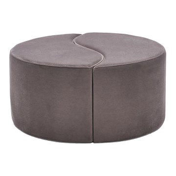 Pufe JING, Ø 80 cm, castanho