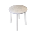 Pufe KUBE Ø 36 cm branco/creme