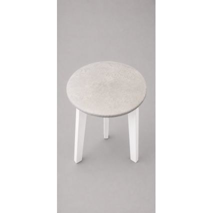 Pufe KUBE Ø 36 cm branco/creme
