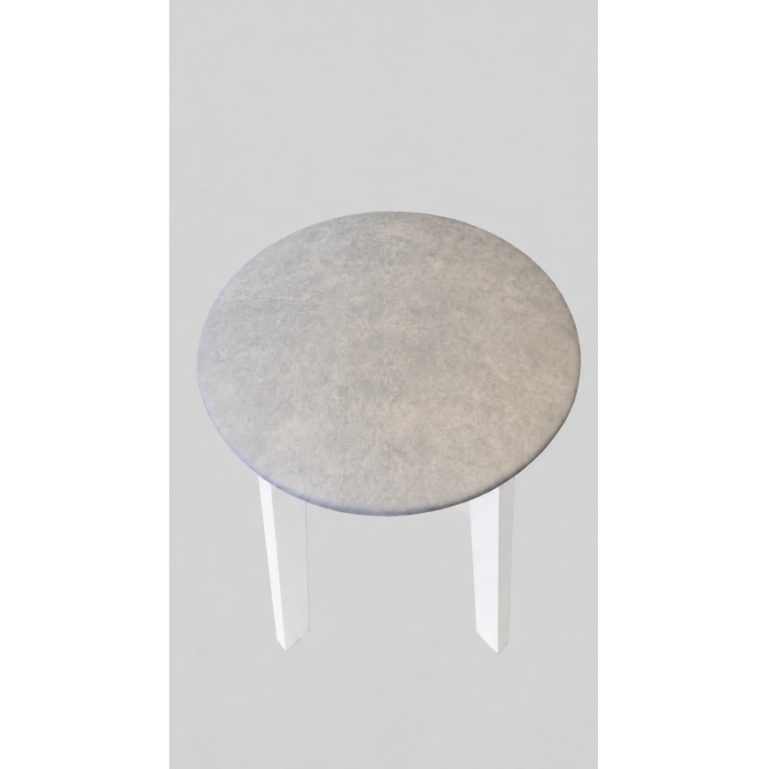 Pufe KUBE Ø 36 cm branco/creme