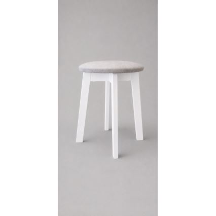 Pufe KUBE Ø 36 cm branco/creme