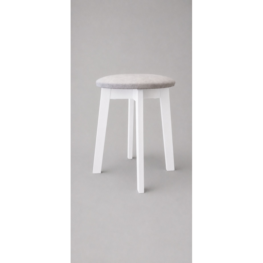Pufe KUBE Ø 36 cm branco/creme