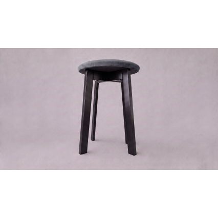 Pufe KUBE Ø 36 cm preto/antracite
