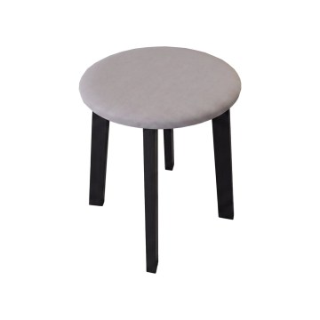 Pufe KUBE Ø 36 cm preto/cinzento