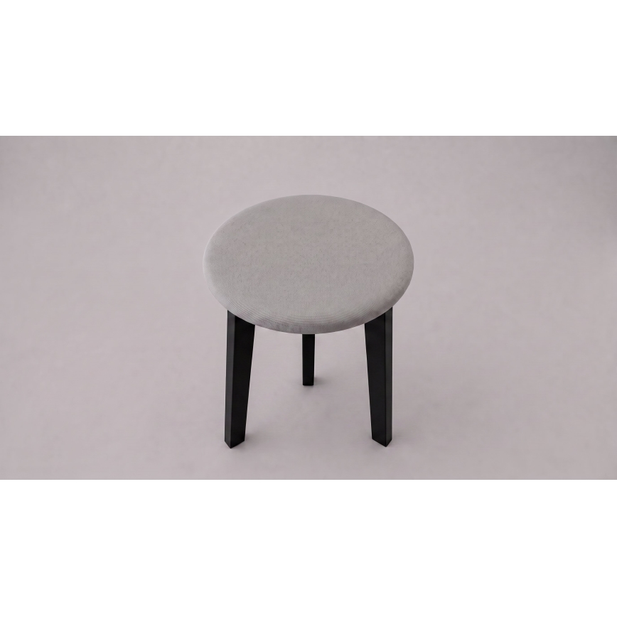Pufe KUBE Ø 36 cm preto/cinzento