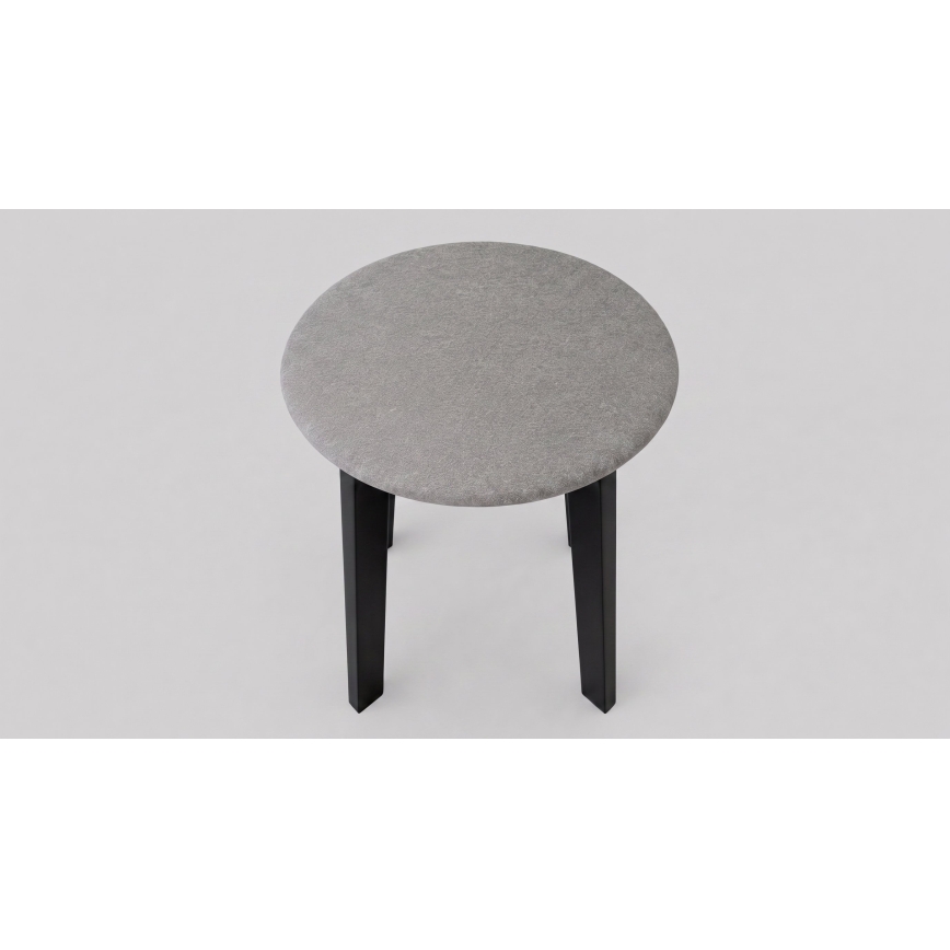 Pufe KUBE Ø 36 cm preto/cinzento
