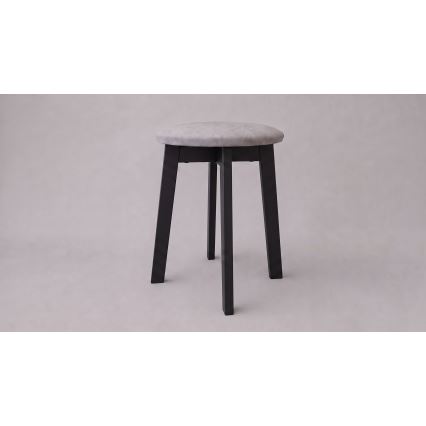 Pufe KUBE Ø 36 cm preto/cinzento