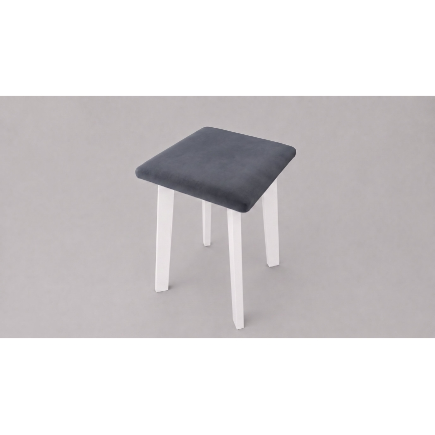 Pufe LUBE 36x36 cm branco/antracite