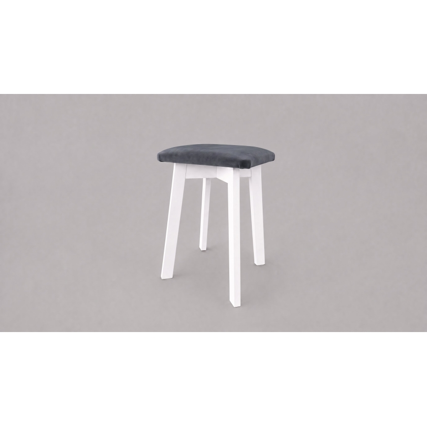 Pufe LUBE 36x36 cm branco/antracite