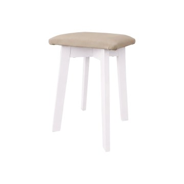 Pufe LUBE 36x36 cm branco/bege