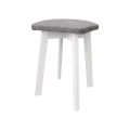 Pufe LUBE 36x36 cm branco/cinzento