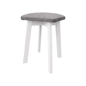 Pufe LUBE 36x36 cm branco/cinzento