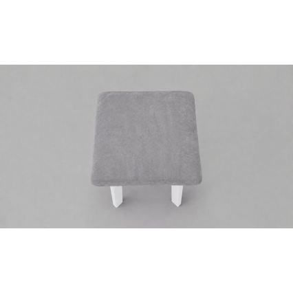 Pufe LUBE 36x36 cm branco/cinzento