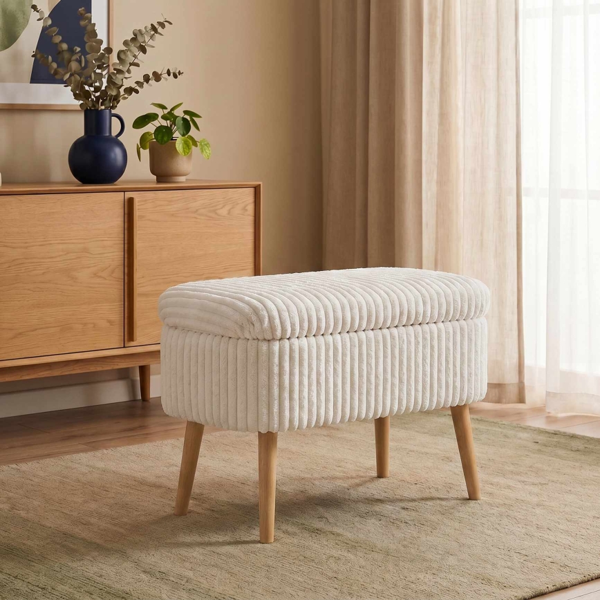 Pufe MOLIS 35x60 cm branco