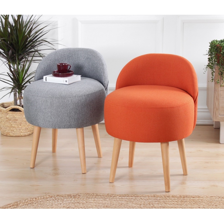 Pufe NIKI Ø 46 cm laranja