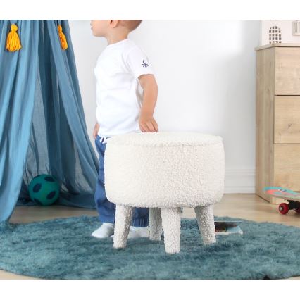 Pufe PIXI diâmetro 38 cm branco