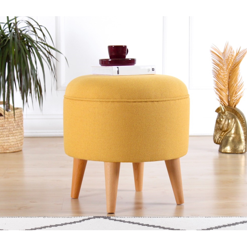 Pufe PIXI Ø 40 cm amarelo