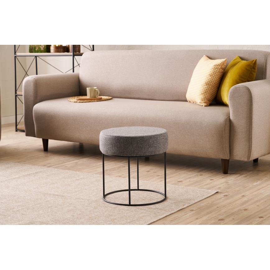 Pufe RELO, Ø 40 cm, antracite