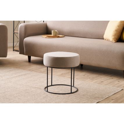 Pufe RELO Ø 40 cm bege