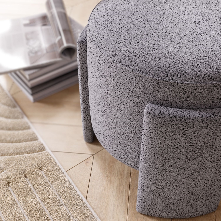 Pufe ROCKET, diâmetro 39 cm, cinzento