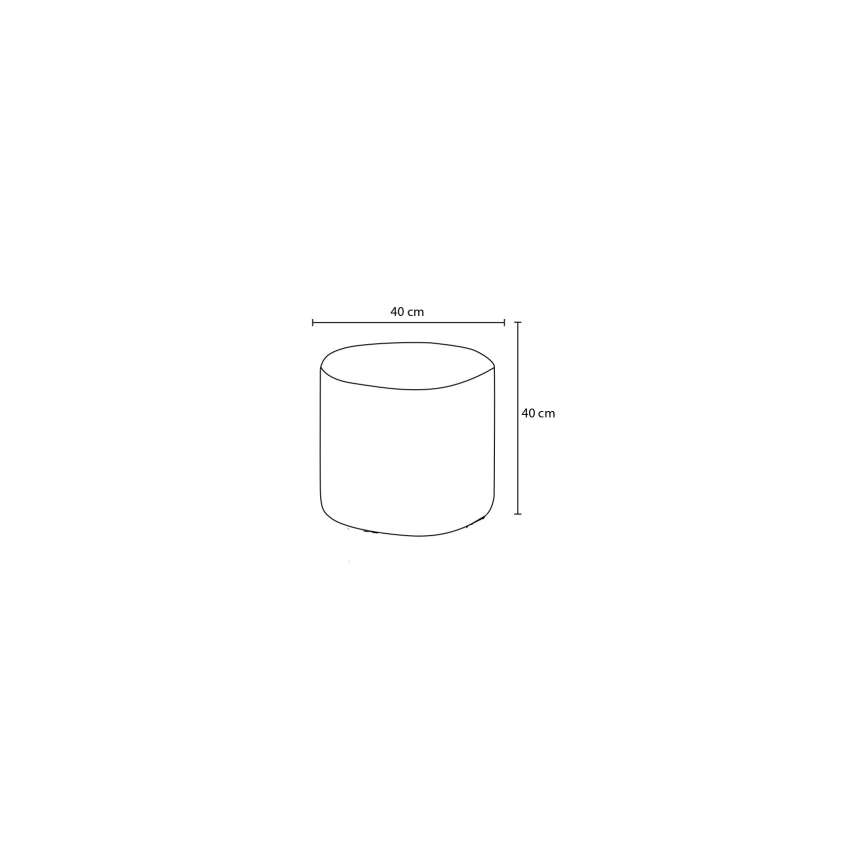 Pufe RONDO Ø 40 cm cinza