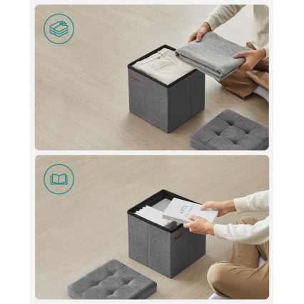 Pufe SULTAN 30x30 cm cinzento